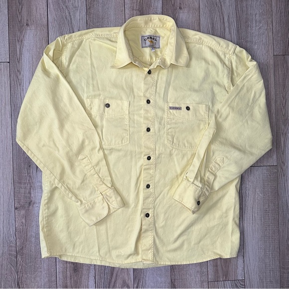 Vintage Camel Union Made Company Yellow Button Up Long Sleeve Shirt - Picture 1 of 4